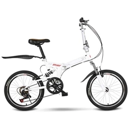 TYXTYX Bicicleta TYXTYX Bicicleta Plegable Urbana 20", 6 velocidades, Sillin Confort, Rueda de radios, Adultos Unisex, Blanco, Talla Unica