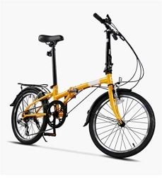 TYXTYX Plegables TYXTYX Plegable de Bicicletas de 20 Pulgadas Amortiguador portátil Boy Adultos y Chica de la Bicicleta de la Bicicleta Infantil, Amarillo
