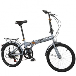 wei Bicicleta wei Adulto Bicicletas Plegables, 6 Velocidades Ligero Portátil Plegable Ligera Scooter para Caminar, Acero Carbono Apoyo Al Aire Libre Ocio Bicicletas Urbanas-Naranja 20 Pulgadas