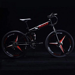 wei Bicicleta wei Ciclismo De Montaña, Bicicletas Plegables, Velocidades Ligero Portátil Acero Carbono Frenos De Disco Duales Scooter para Caminar, Hombres Dama Suspensión Completa Bicicletas Urbanas-D 21 Velocidades