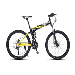 wei Bicicleta wei Velocidades Bicicletas Plegables, 26 Pulgadas Acero Carbono Plegable Ligera Bicicletas Plegables, Deportivo Aptitud Outdoor Frenos De Disco Duales Bicicleta-P 27 Velocidades