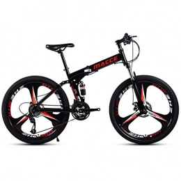 Weiyue Plegables Weiyue bicicleta plegable- Bicicleta de montaña plegable de 24 pulgadas Bicicleta de 21 velocidades Hombres y mujeres Estudiantes Cambio doble Amortiguador Adulto Commuter Bicicleta plegable Frenos de