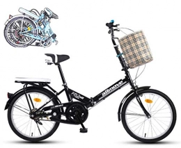 WLGQ Plegables WLGQ Bicicleta Plegable para Mujer, Trabajo Ligero, Adulto, Adulto, Ultraligero, de una Sola Velocidad, portátil, para Adultos, 16 / 20 Pulgadas, pequeño Estudiante, Bicicleta para Hombre, biciclet