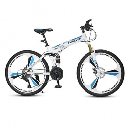 WuZhong Plegables WuZhong F Bicicleta de montaña Plegable Bicicleta para Adultos de una Rueda Carrera Hombres y Mujeres Estudiantes Bicicleta Todoterreno 26 Pulgadas 24 Cambio