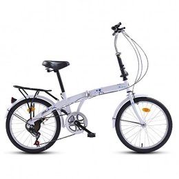 WuZhong Plegables WuZhong F Bicicleta Plegable Acero de Alto Carbono Ultraligero Cambio porttil Pequeo Mini Estudiante Hombres y Mujeres Bicicleta Adulta 20 Pulgadas 7 Velocidad