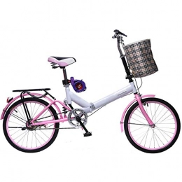 WuZhong Bicicleta WuZhong F Bicicleta Plegable Amortiguador Trasero de una Velocidad Antes y despus Frenos en V para Hombres y Mujeres Bicicleta Plegable de 20 Pulgadas