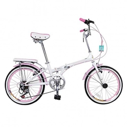 WuZhong Plegables WuZhong F Bicicleta Plegable Velocidad Hombres y Mujeres Estudiantes Deportes y Tiempo Libre Bicicleta 7 Velocidad 20 Pulgadas