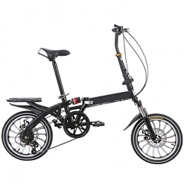 WuZhong Plegables WuZhong F Frenos de Disco Plegables Plegables Bicicleta Absorcin de Choque Coche de Estudiante Una Bicicleta Redonda para Adultos 16 Pulgadas