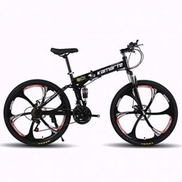 WZB Plegables WZB 26"Bicicleta de montaña de Aluminio de 27 velocidades, Ruedas de aleación de magnesio, 12, 24"