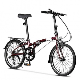 XMIMI Plegables XMIMI Bicicleta Plegable Ultraligero conmutar Hombres y Mujeres Adultos Bicicleta Plegable Casual 20 Pulgadas 6 velocidades