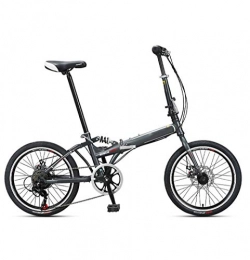 XMIMI Bicicleta XMIMI Velocidad Variable Bicicleta Delantera y Trasera Frenos de Disco mecnicos Jvenes Hombres y Mujeres Ocio Urbano Disco de lnea de Coche Plegable 20 Pulgadas 7 velocidades