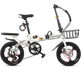 XYDDC Plegables XYDDC Bicicleta Plegable de 16 Pulgadas Escuela Primaria Bicicleta de Velocidad para niños y Mujeres para niños Ultraligero Portátil Mini