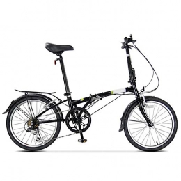 YANGMAN-L Plegables YANGMAN-L 20" Bicicleta Plegable, Ciudad de Plegado Compacto Mini Bicicleta de conducción Urbana con la Parte Posterior del Estante, Negro