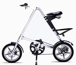ZLYJ Bicicleta ZLYJ Mini Bicicleta Plegable 14 Pulgadas para Adultos, Súper Ligera para Estudiantes Portátil para Exteriores para Vehículos Subterráneos Plegable White, 14inch