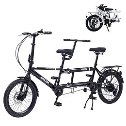 Tándem plegable adulto playa crucero bicicleta ajustable 7 velocidades tándem  bicicleta ciudad tándem