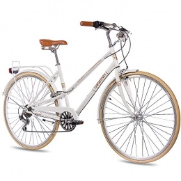 CHRISSON Bike 28inch Vintage City City Bike Womens CHRISSON Old City Lady 6S SHIMANO white matt