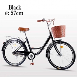 Bbdsj Comfort Bike Bbdsj Dutch Bike for Women (26"), Summer Women with Aluminum Frame Comfortable City Bike with A Basket, Bike Ride wheel Women, 4 Speed BIKE