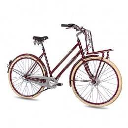 CHRISSON Comfort Bike CHRISSON '28inch Vintage City Bike Women's Bicycle Vintiago with 3G Nexus Wine 56cm (28Inch (71.1cm)