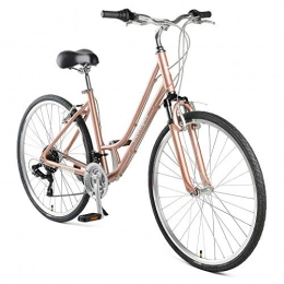 Retrospec Comfort Bike Retrospec Women's Barron Comfort Hybrid Bike 21-Speed Step-Through Frame and Wide, Multi-Surface Tires 18" Medium, Mauve M