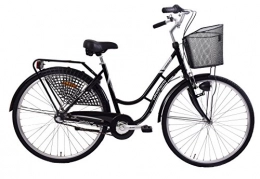 Vindhem Comfort Bike Vindhem Mistral Dutch Style Classic 700c Wheel Heritage Traditional Ladies 19" Frame 3 Speed Nexus Hub Bike & Basket Black