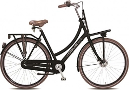 Vogue Comfort Bike Vogue 28Inch Women's Holland Nostalgia Bicycle Aluminium Women Elite Plus 3Gear Roller Brake Matte Black RH: 57cm