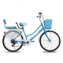 WOF Bike WOF City Bike Women's Man's Bike Ladies City Bicycle Outdoor Sports City Urban Bicycle Shopper Bike Comfort Simple Adult Bicycle 26 Inches 6 Speed