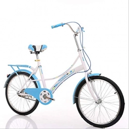 XIAOFEI Comfort Bike XIAOFEI 22" New Model Women City Bike For Girl Bikes With Basket Lady Bicycle, City Bicycle Adult Bicycle Female Model Bicycle, Blue, 22