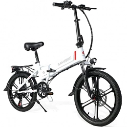 Samebike Bike 【UK Next Working Day Delivery】SAMEBIKE 20LVXD30-II 350W Motor 35km / h 12.5AH 20 Inch Folding Electric Bike (White)