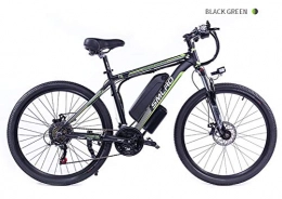 LOO LA Electric Bike 26'' Electric Mountain Bike, Electric Bike MTB Dirtbike with Large Capacity Lithium-Ion Battery (36V 10AH 350W), 21 Speed Gear And Three Working Modes, Green