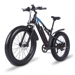 Electric oven Bike 26”Fat Tire Electric Bike Powerful 500W / 750W / 1000W Motor 48V Removable Lithium Battery Ebike Beach Snow Shock Absorption Mountain Bicycle (Color : 1000w 17Ah Two Batt)