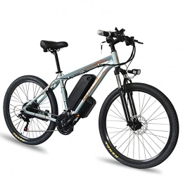 WRJY Bike 26 Inch Fat Tire Folding Electric Bikes 48V 10.4AH Removable Battery Electric Mountain Bike 500W DC Motor 40KM / H Mens E-Bike Dual Disc Brake 21 Speed Gear Blue