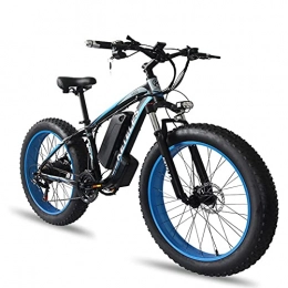 WRJY Bike 26 Inch Folding Electric Snow Bike 48V 13AH 40 Km / H Adult Electric Mountain Bikes 21 Speeds Dual Disc Brake Men E-Bike with Smart Display and Hydraulic Disc Brakes C