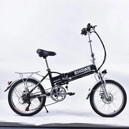 Generic Electric Bike 320 Electric Bicycle Aluminum Alloy250W Brushless Motor 48V / 8Ah 6 Speeds Dual Disc Brake 20 25km / H Max Electric Bike@Black_China