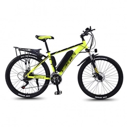TANCEQI Electric Bike 36V 350W Electric Mountain Bike 26Inch Fat Tire E-Bike Full Suspension 21 Speed Aluminum Alloy E-Bikes, Moped Electric Bicycle with 3 Riding Modes, for Outdoor Cycling Travel, Yellow