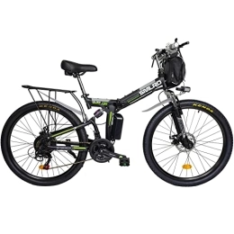 AKEZ  AKEZ 26" Electric Folding Bikes for Adults Men Women, Folding Electric Mountain Bikes Bicycle, E-Bikes for Men All Terrain with 48V 10Ah Removable Lithium Battery and Shimano 21 Speed Gears