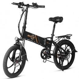 Bezior Bike Bezior Electric Bicycle E-Bike 350 W 20 Inch Folding Power Assist Electric Bicycle Moped E-Bike 10.4 Ah Battery 80 km Range for Commuters Weekend Shopping