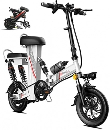 CCLLA Bike BIKFUN Electric Bike Mountain E-bike, 12 Inch Electric Assisted Bicycle With 48V 30Ah Lithium Battery, 350W Motor, (Color : Silver, Size : Range:300km)