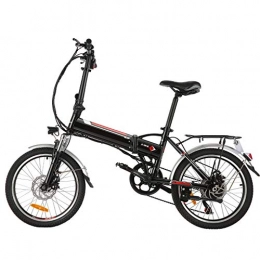 BIKFUN Electric Bike BIKFUN Electric Bikes for Adult (20 inches), 250W Motor (Speed up to 25km / h), High-efficiency Dual Disc Brakes, 36V Lithium Battery (8Ah), Shimano Transmission (7 Gear) (20" Casual_Black (1908))