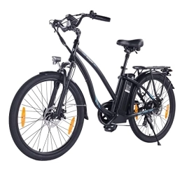 Bodywel  Bodywel Electric Bike, 26'' City Electric Bikes, E Bike Electric Bicycle with 36V 15Ah Removable Battery, LED Display, Shimano 7 Gears System Mountain Electric E-Bike for Adults (26 inch Black)