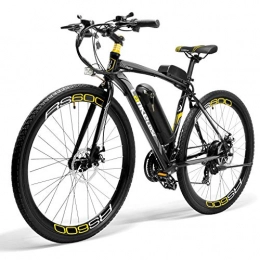 Brogtorl Electric Bike Brogtorl LANKELEISI RS600 electric bicycle, 300W motor, battery Samsung 36V 20Ah, aluminum alloy frame, electric road bike (yellow)