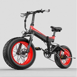 Brogtorl Electric Bike Brogtorl LANKELEISI X3000 500w 48v12.8ah 20 * 4.0 Fat Tire Electric Bike Mountain Bike Folding Bike Snow Bike Adult Electric Bike (red)