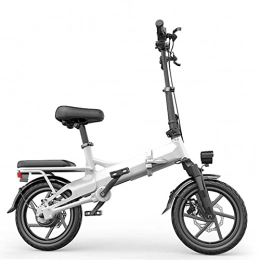 bzguld Bike bzguld Electric bike 400W Electric Bike Foldable for Adults 36V Lithium Battery Folding Electric Bicycle City E-Bike No Chain Electric Folding Bicycles (Color : White)