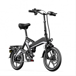 bzguld Bike bzguld Electric bike 400W Electric Bike Foldable for Adults Lightweight Electric Bicycle 48V 10Ah Lithium Battery 16 Inch Tire Electric Mini Folding E Bike (Color : Black)