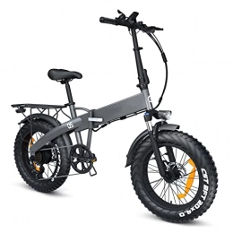 bzguld Bike bzguld Electric bike 750W Folding Electric Bike for Adults 20" Fat Tire Folding Electric Bicycle 31Mph 48V 12Ah Lithium Battery E-Bike Alloy Frame 7-Speed Commute Ebike for Female Male (Color : Gray)