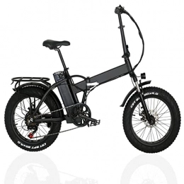 bzguld Bike bzguld Electric bike Foldable Electric Bike 1000W Motor 20 inch Fat Tire Electric Mountain Bicycle 48V Lithium Battery Snow E Bike (Color : Black, Size : A)