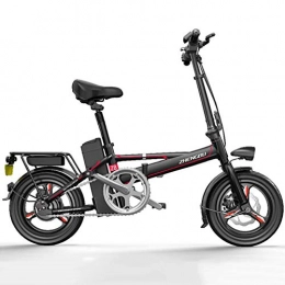 CHEER.COM Electric Bike CHEER.COM Folding Lightweight Electric Bike 400W High Performance Rear Drive Motor Power Assist Aluminum Electric Bicycle Max Speed Up To 20 Mph, Black-60to120KM
