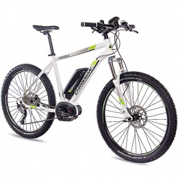 CHRISSON Bike CHRISSON 27.5Inch Mountain Bike E-bike Pedelec for Electric Bicycle E / 1.0Bosch Pline & Acera 3000White, 48 cm