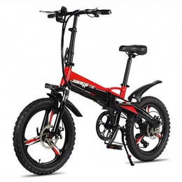 CXY-JOEL Electric Bike CXY-JOEL Electric Bicycles Foldable Mountain Bikes 48V 250W Adults Aluminum Alloy 7 Speeds Electric Bicycles Double Shock Absorber Bikes with 20 inch Tire, Disc Brake and Full Suspension Fork, 60To80K