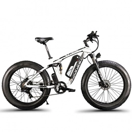 Cyex Bike Cyex XF800 MTB Mans Mountain Electric Bike Bicycle 1000W 48V Brushless Motor 48V*13AH LG Battery Full Suspension 7 Gears 5 PAS 26X4.0 Fat Tire Hydraulic Disc Brakes LCD Smart Computer eBike (White)