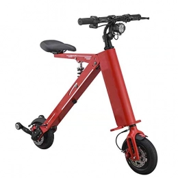 D&XQX Bike D&XQX Folding City Electric Bicycle Bike, Compact Electric Scooter, Electric Bicycle with 36V 18650Ah Lithium Battery, Three Modes (Up To 20 Km / H), Red